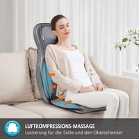 Comfier Shiatsu masszázsülés - Nyak, váll, hát és comb masszírozó, melegítő funkcióval 4