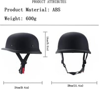 Retro Német Motorkerékpár Félsisak Felnőtteknek - XL Méret 3