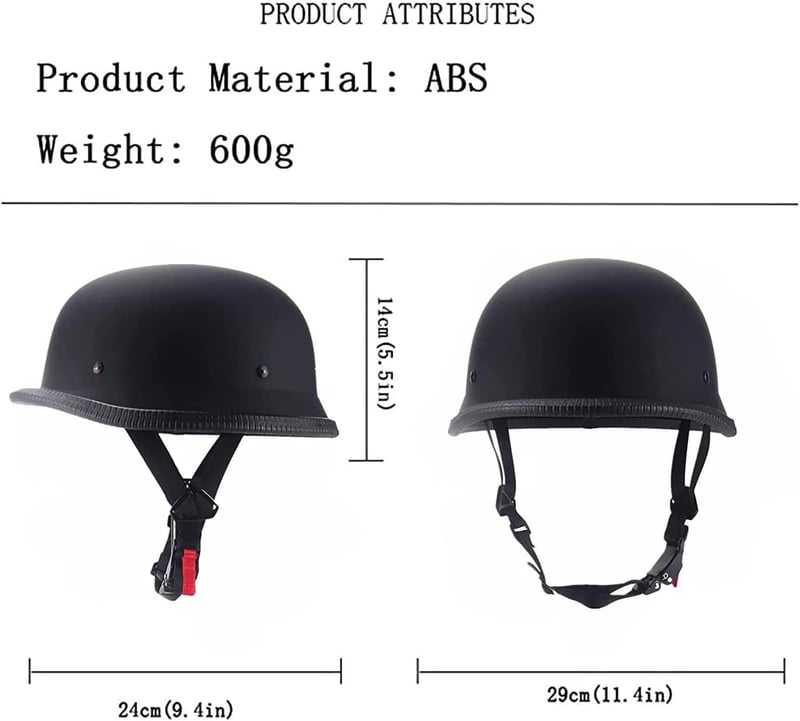 Retro Német Motorkerékpár Félsisak Felnőtteknek - XL Méret
