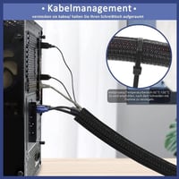 Fekete 3m-es Öntapadós Kábelrendező, 13-21mm Átmérőhöz 5