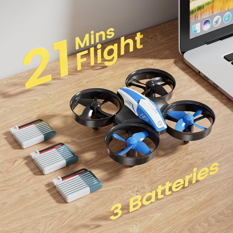Holy Stone HS210 Mini Drón Gyerekeknek, RC Nano Quadcopter Helikopter, Lebegés, 3D Flip Funkcióval, 3 Akkumulátorral, Kezdőknek, Beltéri 