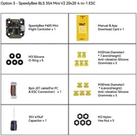 SpeedyBee F405 Mini repülésvezérlő stack: Bluetooth, 35A ESC, 20x20mm, 3-6S 6