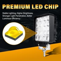 Kraftmann 48W LED Munkalámpa Szett 4db - ATV/Traktor/Kamion, IP67 Vízálló, Fehér-Sárga 4