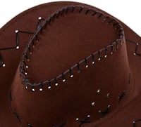 Barna AcserGery Cowboy Kalap - Western Stílusú Jelmez Kiegészítő Farsangra, Halloweenre 7