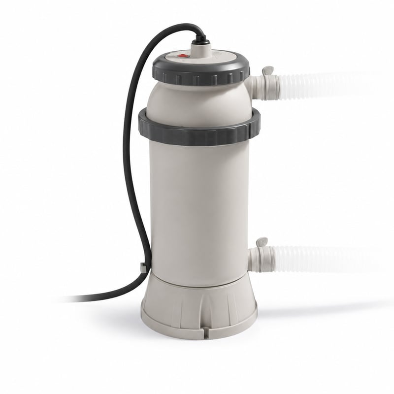 Intex elektromos medencefűtő 25x45 cm, kerek Easy Set és műanyag váz — hibás, alkatrésznek: nem kapcsol be (állapot: lásd a 2. képet)