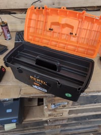 Kufr na náradie Perel Toolbox 16,7 l s vyberateľnou priehradkou, 41x20,9x19,5 cm — Chýba pravá uzatváracia západka (stav: pozri 2. obrázok) 3