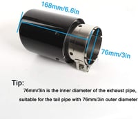 Univerzális 76 mm-es kipufogódob csúcs teherautókhoz - 3 hüvelykes hangtompító 3