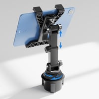 OHLPRO Tablet Tartó Autóba Pohártartóba - 7-11" iPad és Samsung Tabletekhez - 360° Forgatható, Állítható Kar, Stabil Rögzítés 1