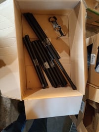 Galerie perdea dublă Mavivegue din oțel inoxidabil, 107-310 cm, negru, design cu două șine reglabil pentru fereastră 2