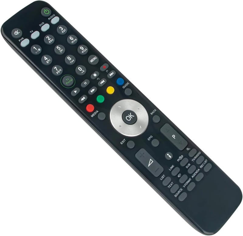 ALLIMITY RM-F10 Távirányító HUMAX TIVUMAX PRO HD-6800S HD-6600S Készülékekhez - Ergonomikus, 10m Hatótávolság, 25 Gombos