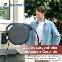 Giraffe Tools 30+2m Automata Fali Tömlőtartó, 180° Forgatható, 7 Szórófejjel 5