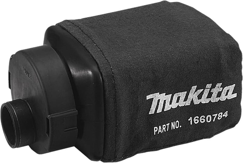 Makita 135222-4 Porzsák Excenteres Csiszolókhoz - Fekete ABS Műanyag Porfogó Kiegészítő Porszívóhoz, Könnyű, 70g