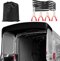 MaxAwe Hátsó Ajtó Védőponyva - 210D Oxford Vízálló Anyag, VW T5/T6 és Ford Transit Kisbuszokhoz - Hóálló Hátsóajtó Védőtakaró Tárolótáskával 1