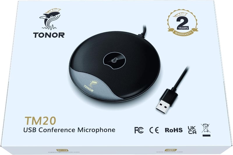 TONOR TM20 USB Konferencia Mikrofon 360°-os Hangrögzítéssel, Némító Gombbal