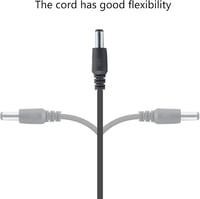 GINTOOYUN 2 db 5.5 x 2.1 mm DC Tápkábel Elosztóval - Biztonsági Kamerákhoz, Megfigyelő Rendszerekhez, DVR-hez és Egyéb Eszközökhöz 5