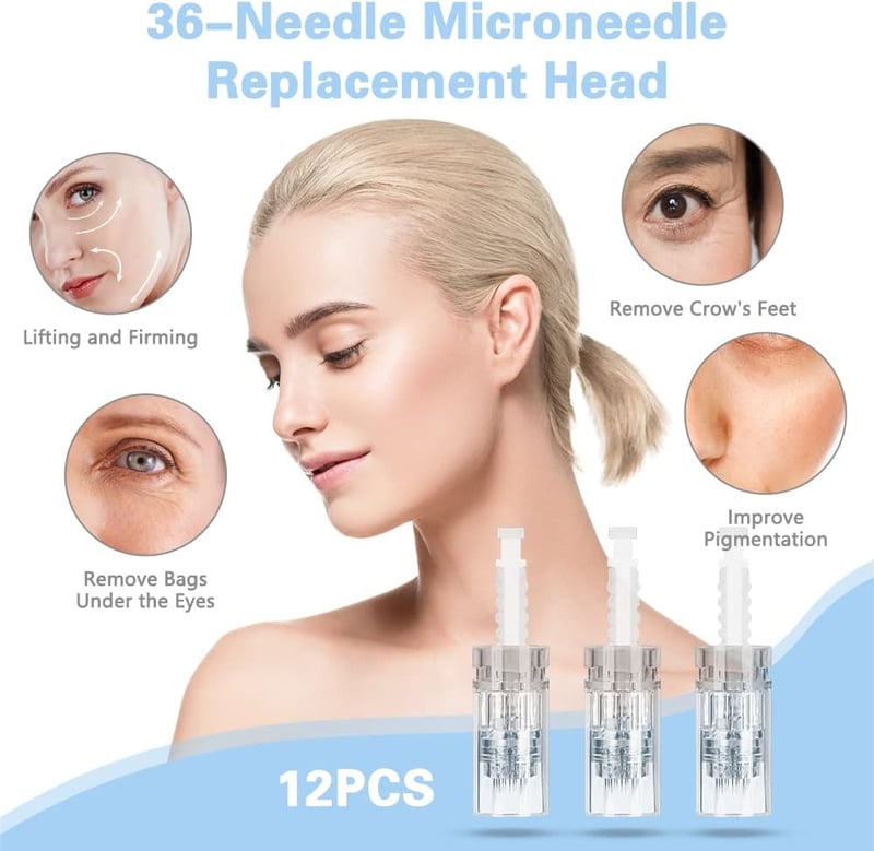 Lophe 36 tűs mikrodermabrázió patron - 12 db univerzális cserélhető tű dermapenhez