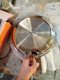 Tigaie din oțel inoxidabil Ziruma 24 cm, oțel de calitate medicală, fără PFOA, compatibilă cu inducție, rezistentă la cuptor până la 260°C, distribuție uniformă a căldurii 4