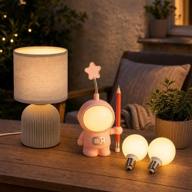Večerni kutak za opuštanje: stolna lampa + noćna lampa astronaut + pametna LED žarulja