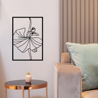 ESTART Fekete Fém Minimalista Női Táncos Fali Dekoráció 3 db-os Szett 9