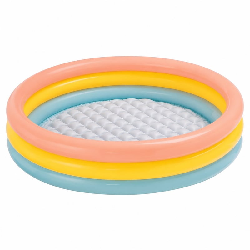 Piscină gonflabilă pentru copii Intex Sunset Glow 57412NP, 3 inele, multicolor, 114x25 cm