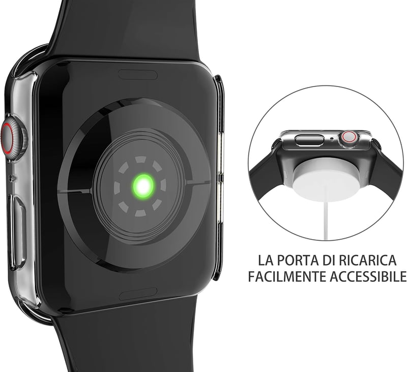Apple Watch 40mm Védőtok + Edzett Üveg Fólia, Ultravékony Átlátszó (2db)