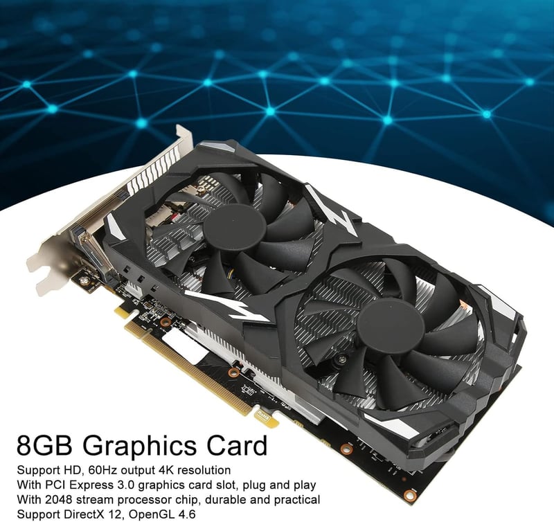 RX 580 8GB GDDR5 Gamer Videokártya, 256-bit, Dual Fan, DP/HDMI/DVI