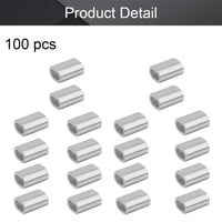 MroMax 100db M2.5 Ezüst Alumínium Hurokcső - Kutyapóráz, Ruhaszárító, Dekoráció 4