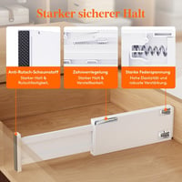 Lifewit 12 db-os állítható műanyag fiókrendező szett, 28-44,5 cm 3