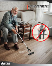 SLAH 81 cm-es forgatható alumínium szemétszedő fogó időseknek és mozgáskorlátozottaknak 7