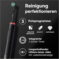 Oral-B PRO 3 3000 Elektromos Fogkefe, 2 CrossAction Pótfejjel, 3 Tisztítási Móddal és 360° Nyomásérzékelővel, Fekete 5