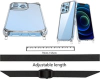 Apple iPhone 14 Pro Max Átlátszó Szilikon Tok Nyakpánttal - Sötétzöld 2