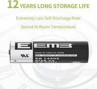 EEMB 3,6V AA lítium elem vízórához, gázmérőhöz - ER14505 LS14500 6