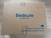 BEDSURE Ortopédikus Kutyaágy Közepes Kutyáknak, 89x63 cm, Tojástartó Habos Kutyakanapé, Mosható, Csúszásgátlós Kutyafekhely, Szürke 11