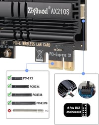 Ziyituod AC1200 WiFi PCI-E adapter Bluetooth 4.2 asztali számítógéphez 7