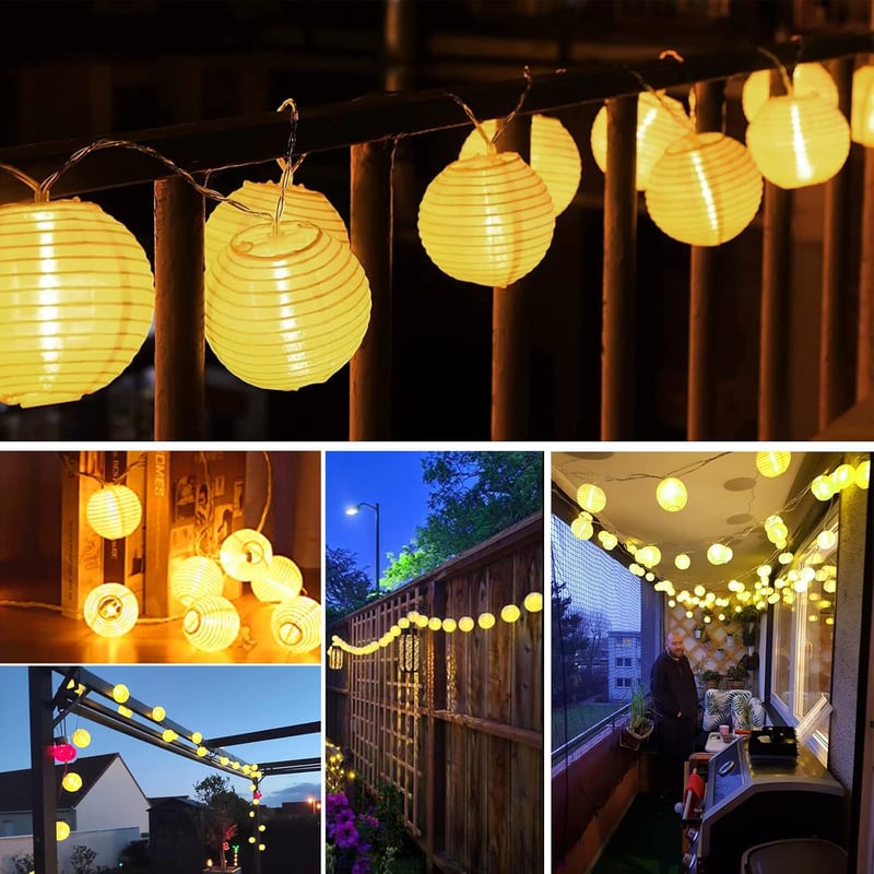 Bigzom LED Lámpás Fényfüzér 5m 20 LED - Kültéri/Beltéri Időzítővel, Távirányítóval, IP44 Vízálló, Meleg Fehér Kerti Dekoráció Karácsonyra, T