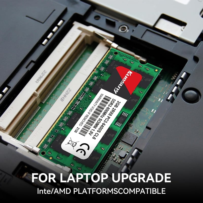 Kuesuny 2GB DDR2 800MHz Laptop Memória - PC2-6400S 200 Pin Notebook RAM Modul, 1.8V CL6, Intel/AMD/Mac Kompatibilis