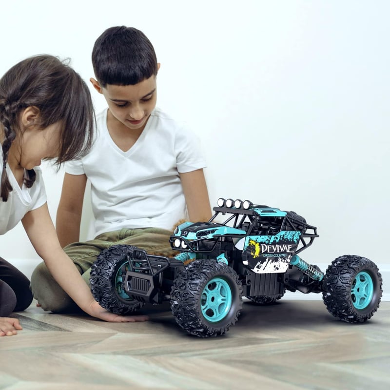 CROBOLL 1:12 Emelhető RC Monster Truck, 20km/h, Kék - Fiúknak 3-8 éves korig