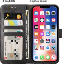 iPhone 13 mini Cresee Bőr Pénztárcás Flip Tok 3
