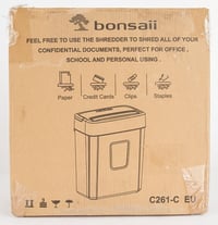 Bonsaii C261-C Iratmegsemmisítő: 8 Lapos, Keresztvágású, 19L Tartály, P4 Biztonsági Szint 10