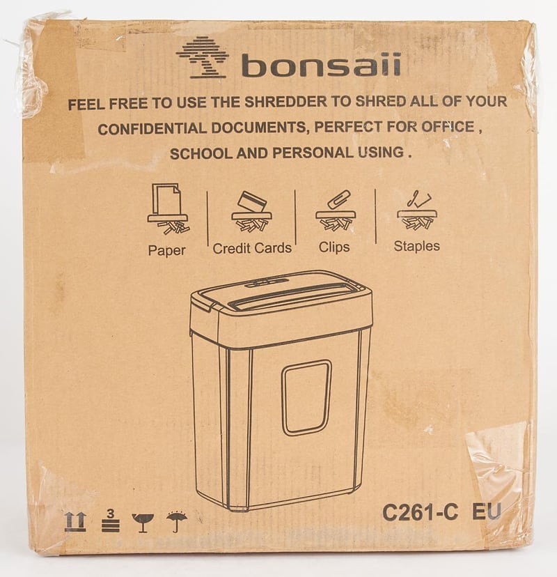 Bonsaii C261-C Iratmegsemmisítő: 8 Lapos, Keresztvágású, 19L Tartály, P4 Biztonsági Szint
