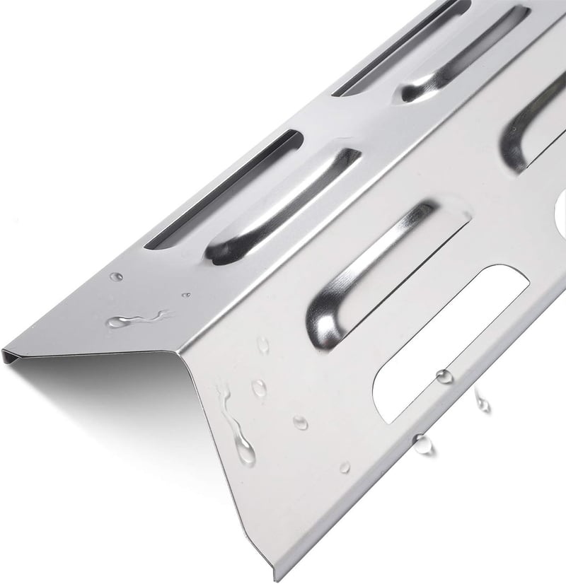 LOKHING 92071 Rozsdamentes Acél Hővédő Lap Gázgrillhez 41x10 cm - Kompatibilis BBQ Grill Chef, Landmann, Enders, Taino, ProfiCook, Campingaz