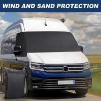 Soekodu Szélvédő Védőborítás VW Grand California 2018-2023 Lakóautókhoz - 600D Vízálló Hővédő Takaró Hó, Jég, Fagy és Por Ellen - Fekete 5