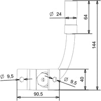 D-TECH Univerzális forgatható tartó körforgó jelzőfényhez, traktorokhoz és mezőgazdasági gépekhez (2 db) 4