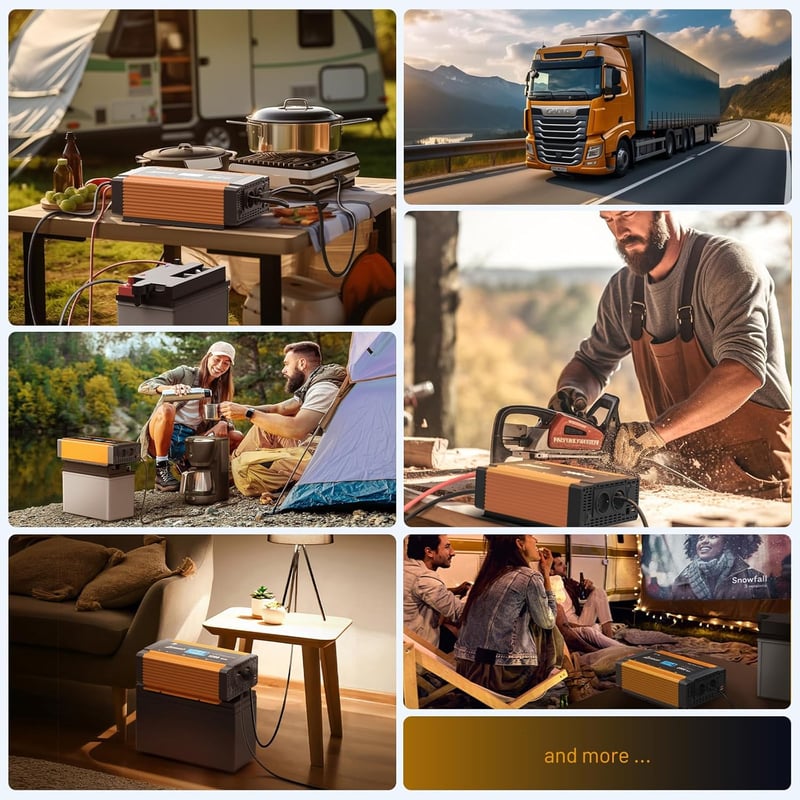 Ampeak 2000W/4000W tiszta szinuszos inverter, 12V-230V, USB és szivargyújtó csatlakozóval