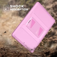 MoKo Virágmintás Rózsaszín iPad Tok - Beépített Képernyővédővel és Állvánnyal, iPad 9/8/7 Generációhoz (10.2"), Ütésálló Védelem 4