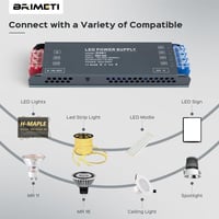 BRIMETI LED Transzformátor 230V-24V 100W Tápegység - Vékony Alumínium Kapcsolóüzemű Átalakító 4,16A LED Szalaghoz, Kerti Világításhoz 6