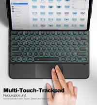 iPad Pro 12,9" Dracool Billentyűzet Tok - Lebegő Trackpaddal, 7 Színű Háttérvilágítással, QWERTZ 3