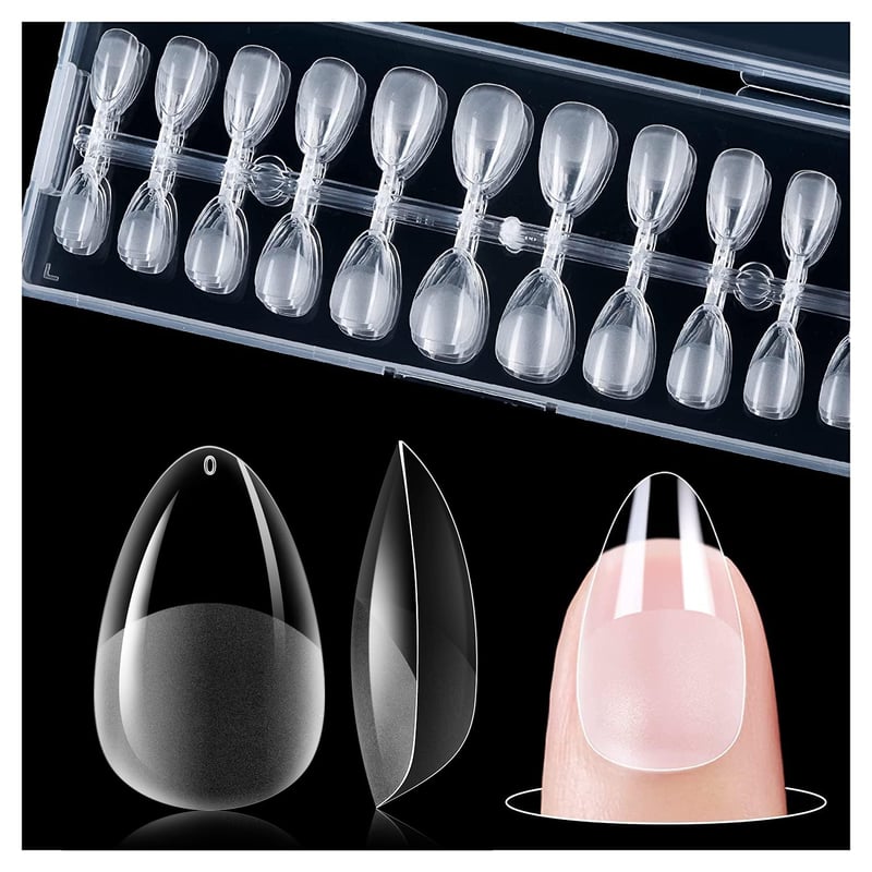 Gelike Extra Rövid Mandula Műköröm Tippek 240db - 12 Méret, Öntapadós