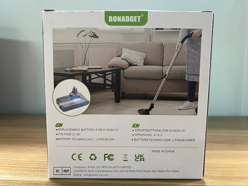 Dyson V6 6000mAh pótakkumulátor + 2 szűrő - Kompatibilis DC58-74, SV03-09 modellekhez