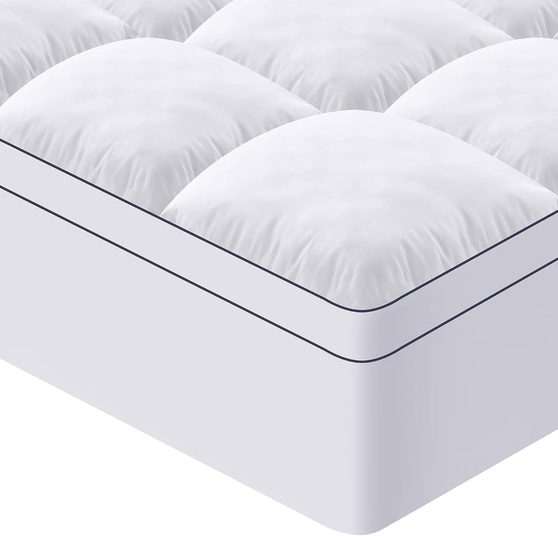 Autsel Matracvédő 160x200 cm - 1200 g/m² Ultra Puha Vastag Matracfedő Csúszásgátló Fülekkel, Hipoallergén Mosható Mikroszálas Matractopper F